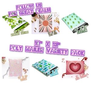 120 Mix 10x13 Poly Mailers (20 ea)